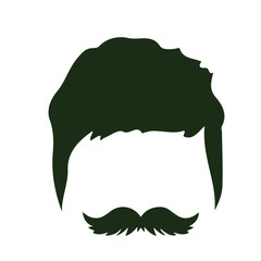 head hairstyle, mustache, beard, for barbershops and hairdressers, vector, logo, vector illustration, abstract, art, 3d rendering