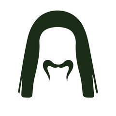 head hairstyle, mustache, beard, for barbershops and hairdressers, vector, logo, vector illustration, abstract, art, 3d rendering