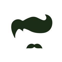 head hairstyle, mustache, beard, for barbershops and hairdressers, vector, logo, vector illustration, abstract, art, 3d rendering