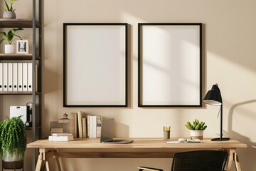 empty frames in living room