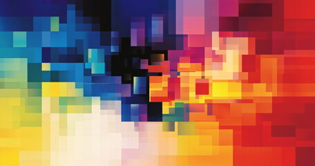 minimalist image with colored blocks