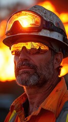 Fototapeta premium Heatwave, construction workers in hot weather, hot weather shines a light on health, hot weather, heat illness, heat stroke,