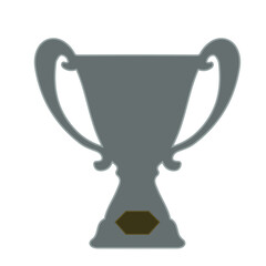 silver trophy, vector, logo, vector illustration, abstract, art, 3d rendering