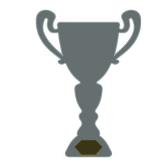 silver trophy, vector, logo, vector illustration, abstract, art, 3d rendering