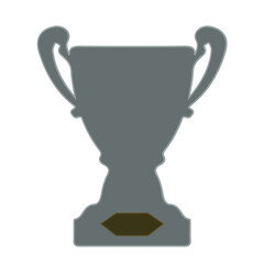 silver trophy, vector, logo, vector illustration, abstract, art, 3d rendering