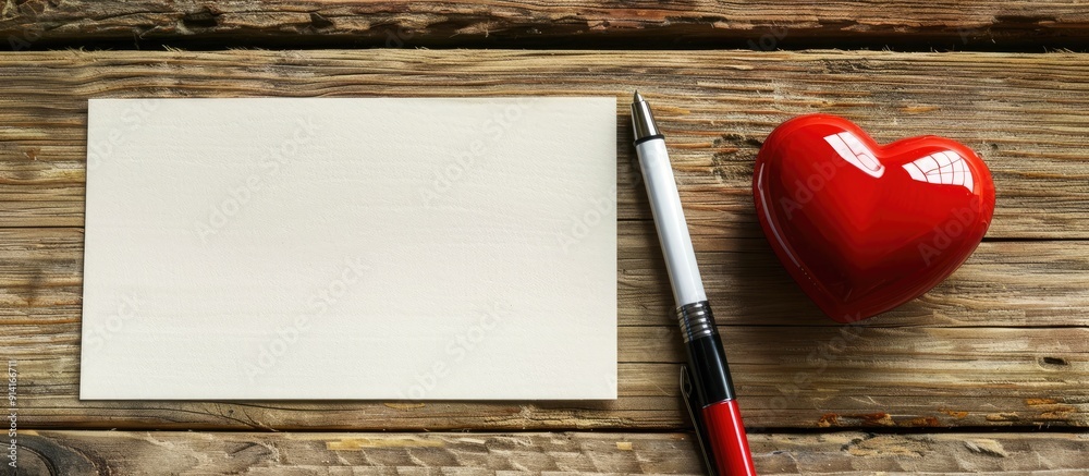 Aufkleber pen down a heartfelt message of affection on a blank copy space image