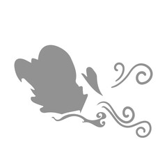 Wind weather, Natural movement of air symbols, waveforms of water or wind flow, vector, logo, vector illustration, abstract, art, 3d rendering