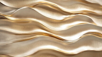 Obraz premium Golden wave patterns with a glossy finish, creating a sleek and modern look. Ideal for contemporary and stylish designs.
