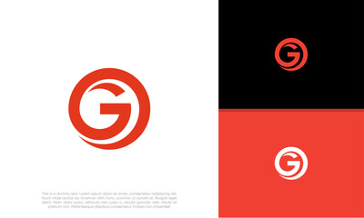 Initials G Logo design. Initial Letter Logo. Innovative high tech logo template.