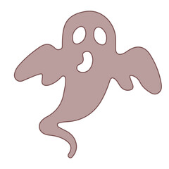 white ghost, vector, logo, vector illustration, abstract, art, 3d rendering