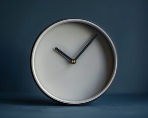 Minimalist Modern Monochrome Clock Symbolizing Contemporary Timekeeping and Time Concept