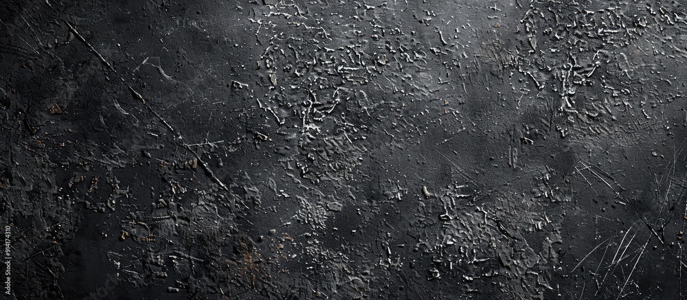 Leinwandbilder Enhance your project with a banner template showcasing a dramatic dark and scratched concrete surface creating an engaging copy space image