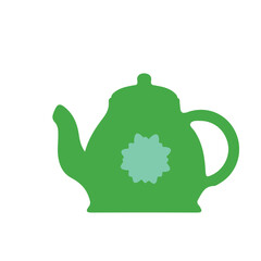 green kettle, vector, logo, silhouette, vector illustration, abstract, art, 3d rendering