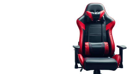 Fototapeta premium Gaming red chair on transparent background