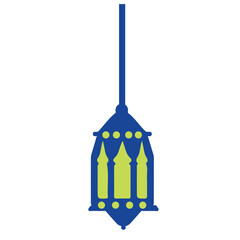 arabic Islamic lantern Ramadan or Eid al-Fitr, islamic lamp, blue, vector, logo, silhouette, vector illustration, abstract, art, 3d rendering