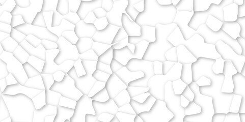 White stained broken glass background design .white stained glass window art background .abstract seamless pattern with 3d shapes vector backdrop .