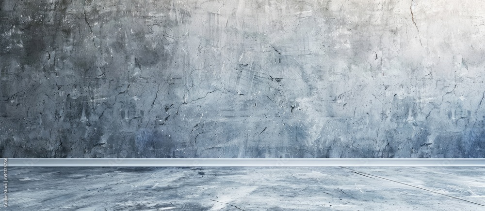 Wall mural background with gray textured wall and copy space image