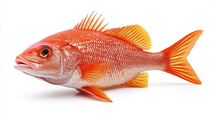 Obraz premium fresh red Snapper fish on white background