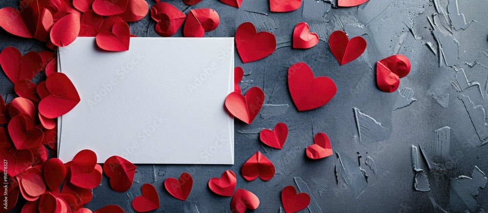 Aufkleber valentine s day concept with a letter background and note design ideal for romantic messages and lov