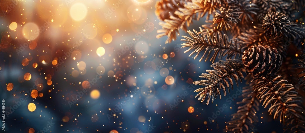 Leinwandbilder festive background for christmas and new year s with an area for additional image or text