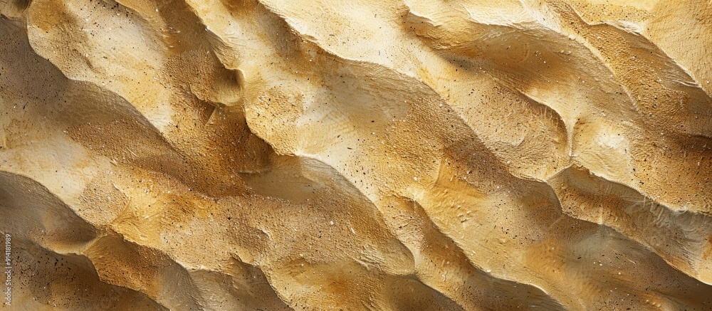 Fototapete Sand texture artfully crafted with room for design elements and text Overhead perspective in the copy space image