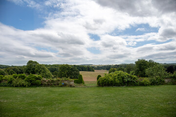 view across the South Downs National Park in Hampshire Southern England