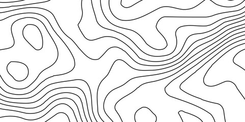 White background topography contour map with black curve lines, Modern design with White background with topographic,Vector geographic contour map