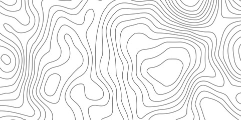 Fototapeta premium White background topography contour map with black curve lines, Modern design with White background with topographic,Vector geographic contour map