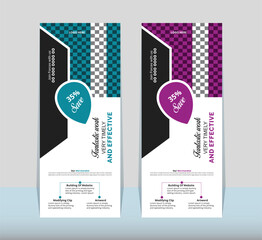  Modern corporate and unique business flyer or roll up banner template backgrounds for corporate business 