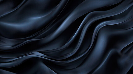 Obraz premium Black, Dark Gray, and Blue Abstract Elegant Background, Curtain Fabric Material, Sophisticated Textile Design, Rich Color Gradient, High-Quality Fabric Texture, Modern Curtain Backdrop
