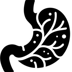 Silhouette of a Human Stomach, Medical Anatomy, Digestive System Concept, Health Education, Healthcare Illustration, Medical Diagrams, Science Visuals, Educational Materials, Biology Studies