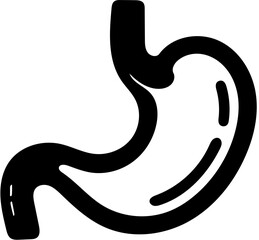 Silhouette of a Human Stomach, Medical Anatomy, Digestive System Concept, Health Education, Healthcare Illustration, Medical Diagrams, Science Visuals, Educational Materials, Biology Studies