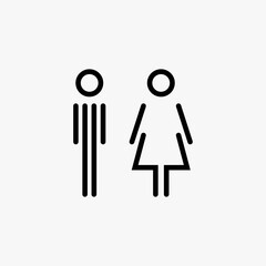 Set of restroom, toilet icon collection.