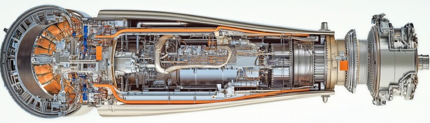Jet Engine Cross Section.