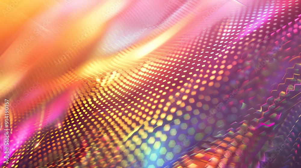 Poster vibrant abstract background featuring colorful light patterns and textures, creating a dynamic visua