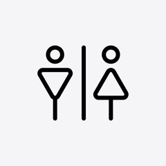 Set of restroom, toilet icon collection.