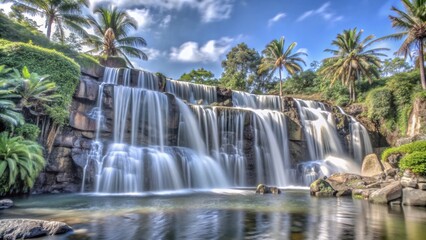 Obraz premium Forest waterfall 