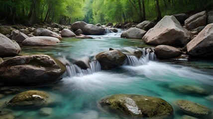 mountain river in the forest
