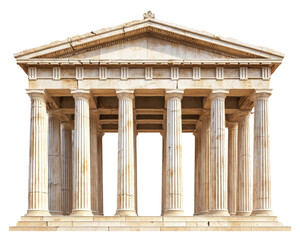 Obraz premium A roman ancient building isolated on white transparent background