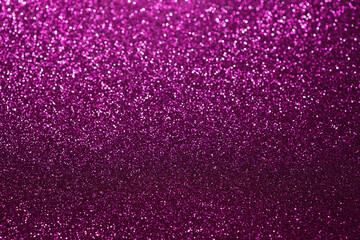 Pink magenta glitter bokeh background with defocused sparkling lights, abstract shiny texture. Holiday lights.