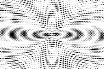 Monochrome Dots Background. Fade Texture. Vintage Pop-art Backdrop. Grunge Black and White Overlay. Vector illustration.