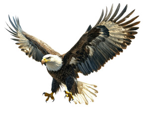 Fototapeta premium An eagle isolated on white transparent background