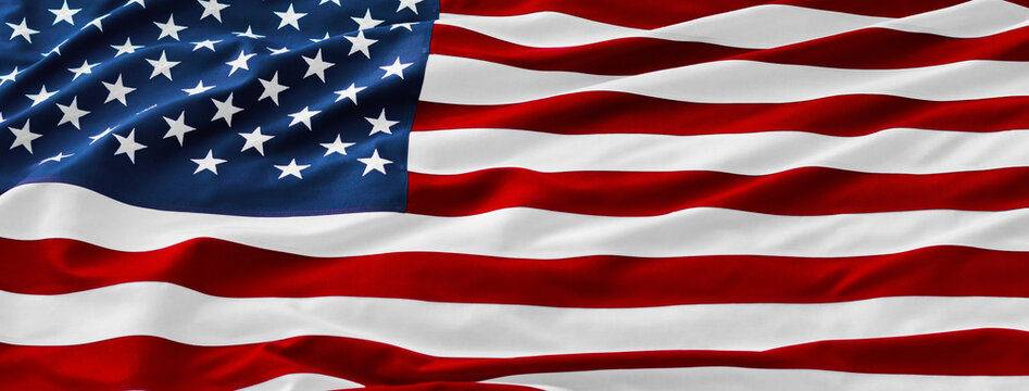 American Wave Flag Background. USA