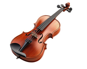 Fototapeta premium A violin isolated on white transparent background