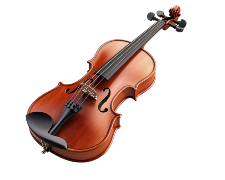 A violin isolated on white transparent background