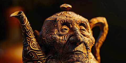 Obraz premium Govi Altai Teapot: An intricately carved teapot used for traditional tea ceremonies.