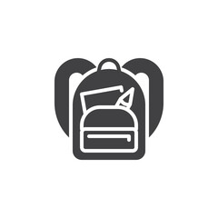 Backpack vector icon