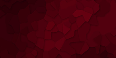 Obraz premium Durk red stained broken glass background design .white stained glass window art background .abstract seamless pattern with 3d shapes vector backdrop .