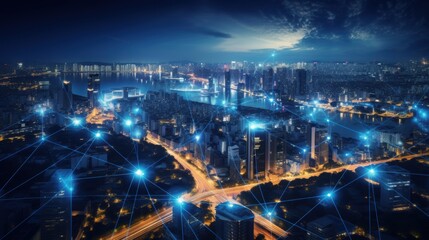 5G, 6G, Big data wireless network, high speed internet, cloud computing or connect diagram technology, Data storage, service, synchronize, online, financial, Connectivity global, smart city, Gen AI
