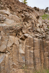 Rock formations in an abandoned quarry